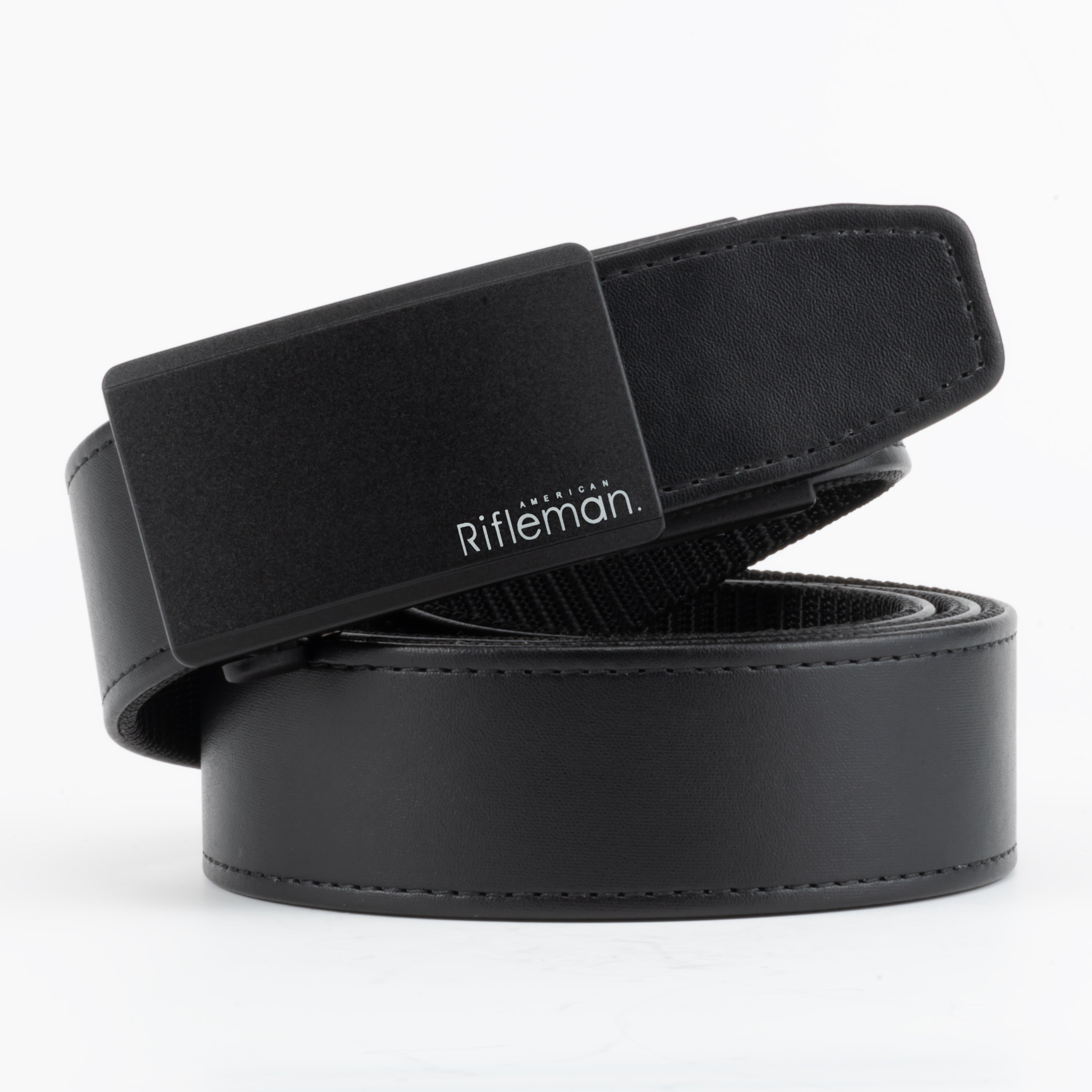 NRA American Rifleman Stealth EDC Belt - 1.5" Width Leather & Ballistic Nylon Hybrid for Everyday Carry (Copy)