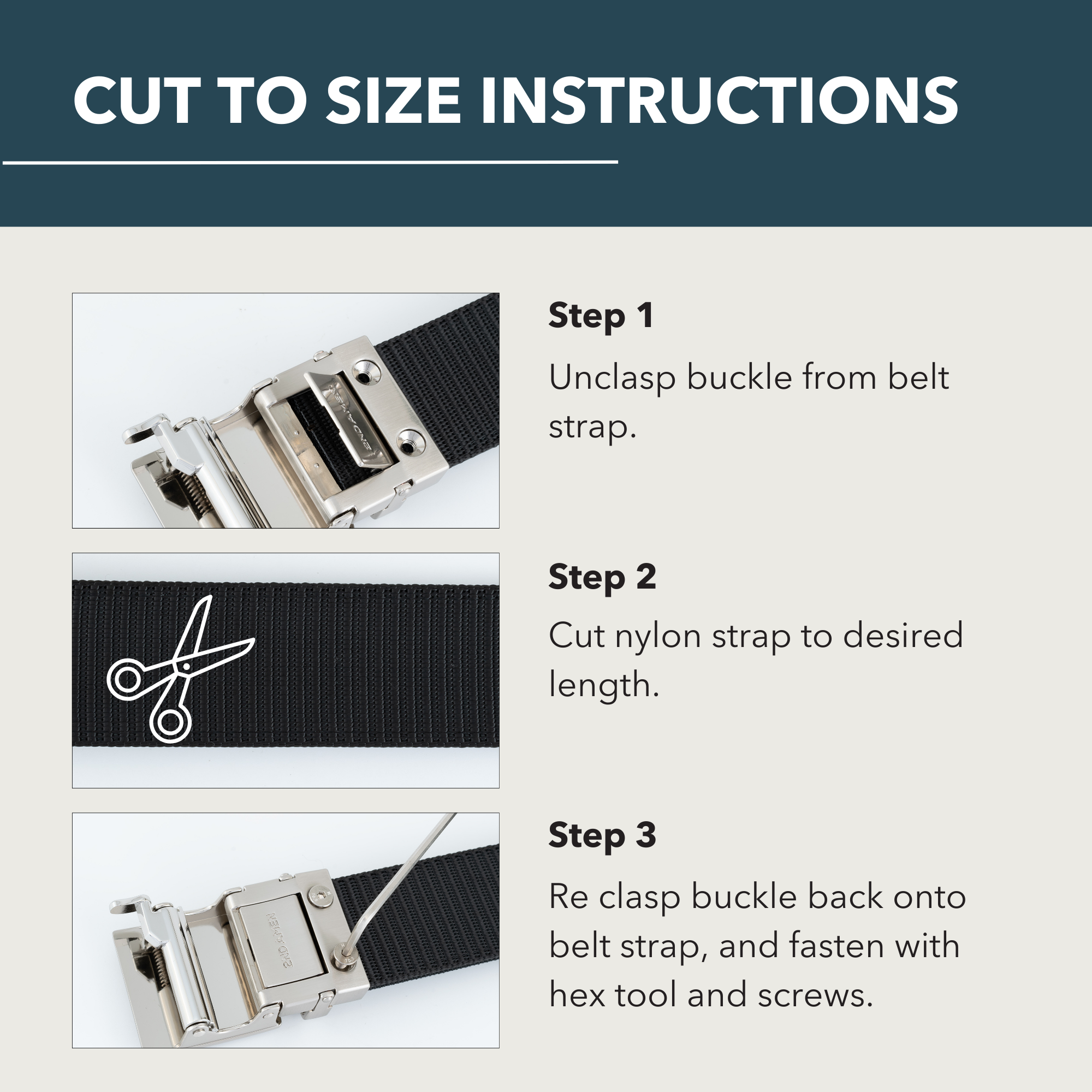 Hero 1.0 EDC Belt 1.5" Width Ballistic Nylon for Everyday Carry