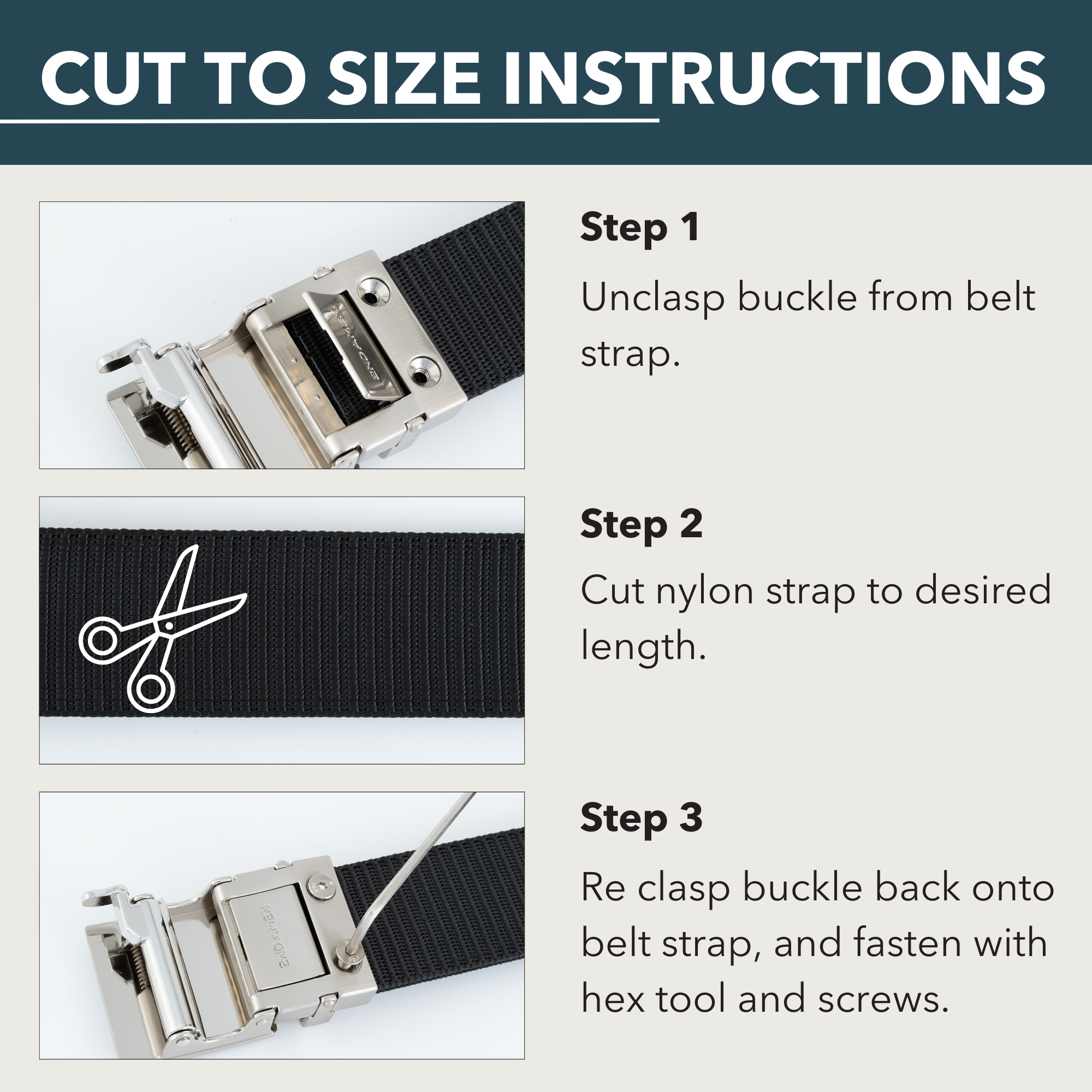 OS 1911 1.0 EDC Belt 1.5" Width Ballistic Nylon for Everyday Carry