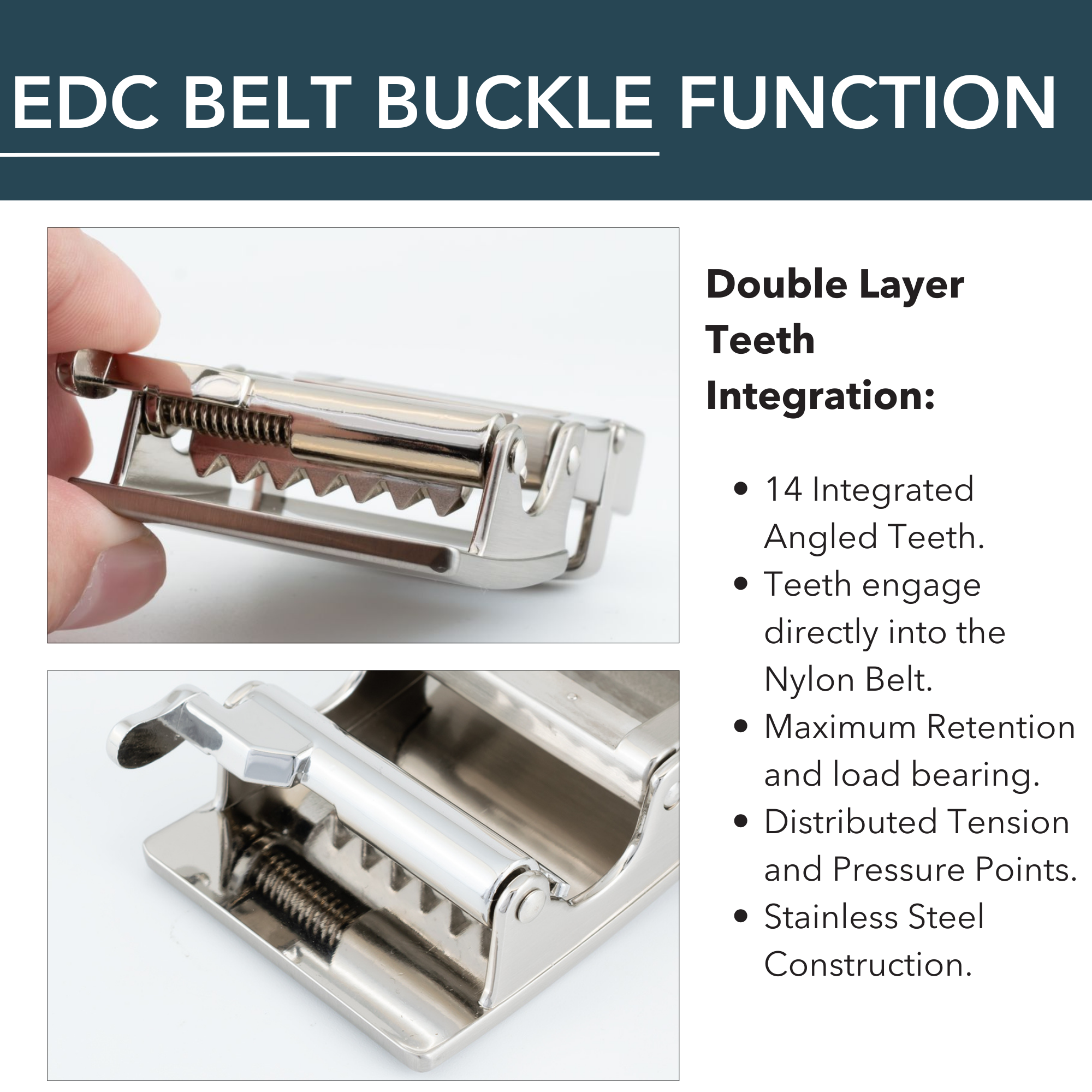 OS 1911 1.0 EDC Belt 1.5" Width Ballistic Nylon for Everyday Carry