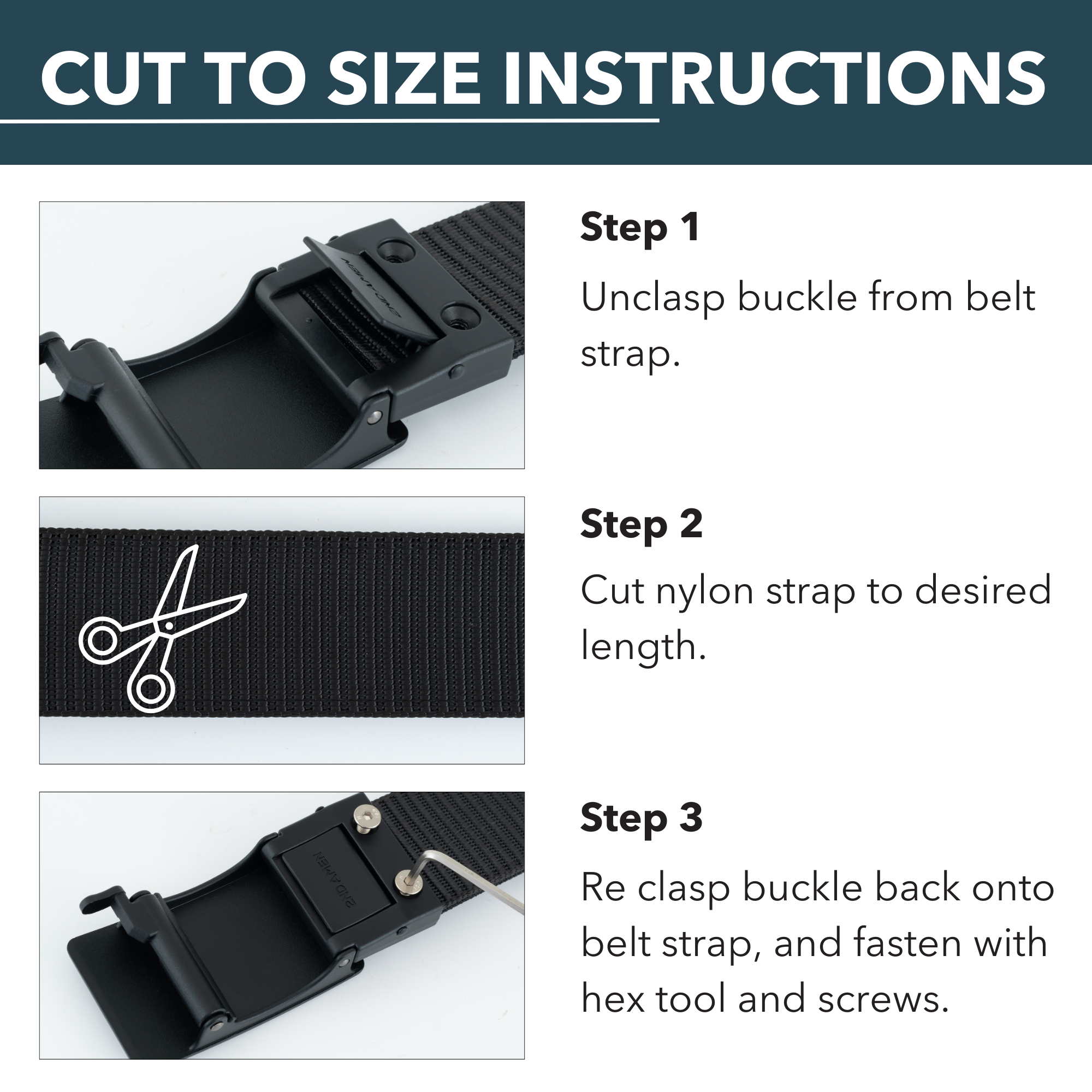 OPS 1.0 EDC Belt 1.5" Width Ballistic Nylon for Everyday Carry