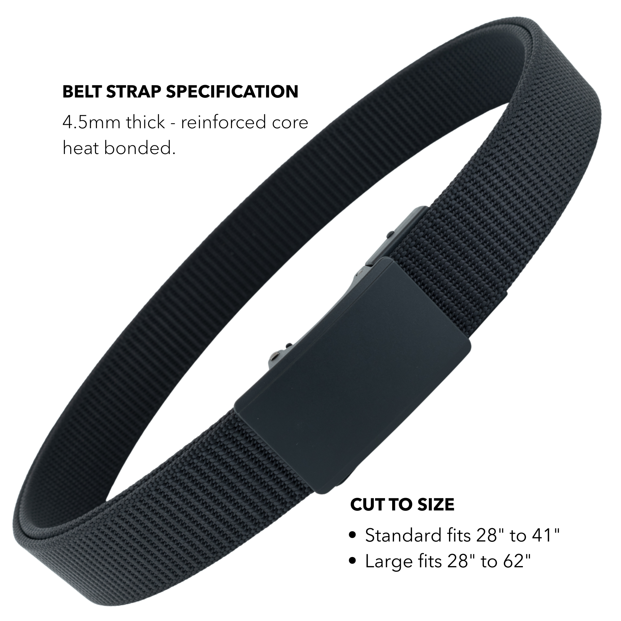 Force 1.0 EDC Belt 1.5" Width Ballistic Nylon for Everyday Carry