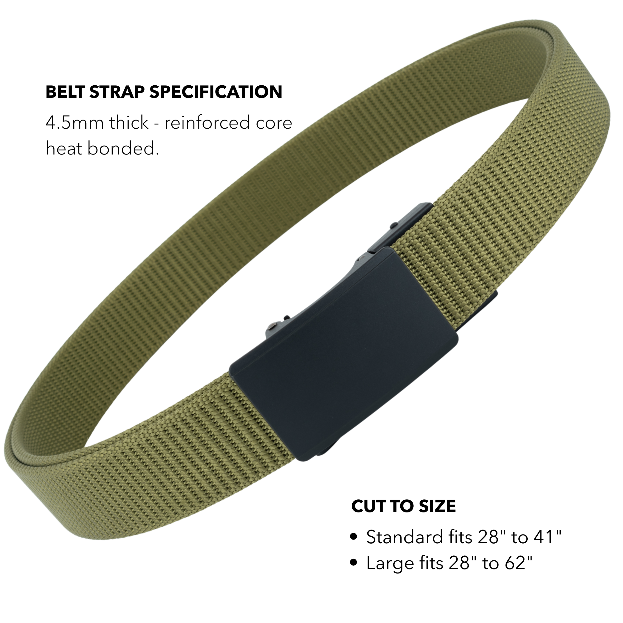 Force 1.0 EDC Belt 1.5" Width Ballistic Nylon for Everyday Carry