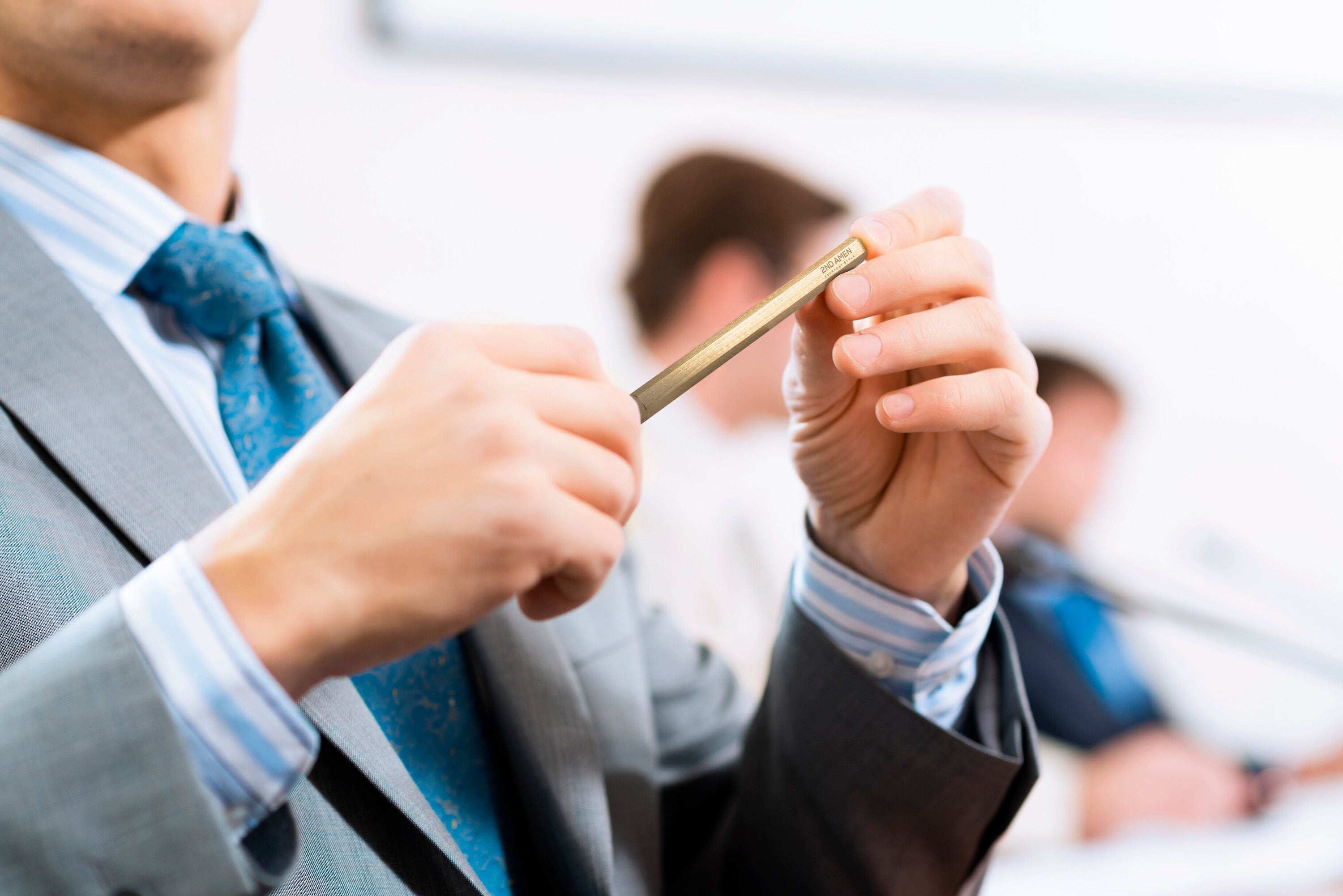 2nd Amen EDC Pen Solid Brass Roller Ball Black Gel Ink Pen Pens 2ND AMEN