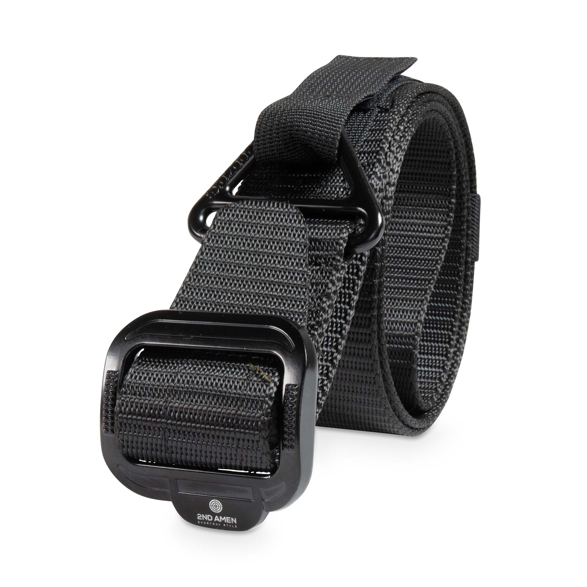 2ND Amen Men's Tactical 1.5 Inch Convertible TDU Rigger with Black Nylon webbing belt & Adjustable Metal Buckle Belts 2ND AMEN