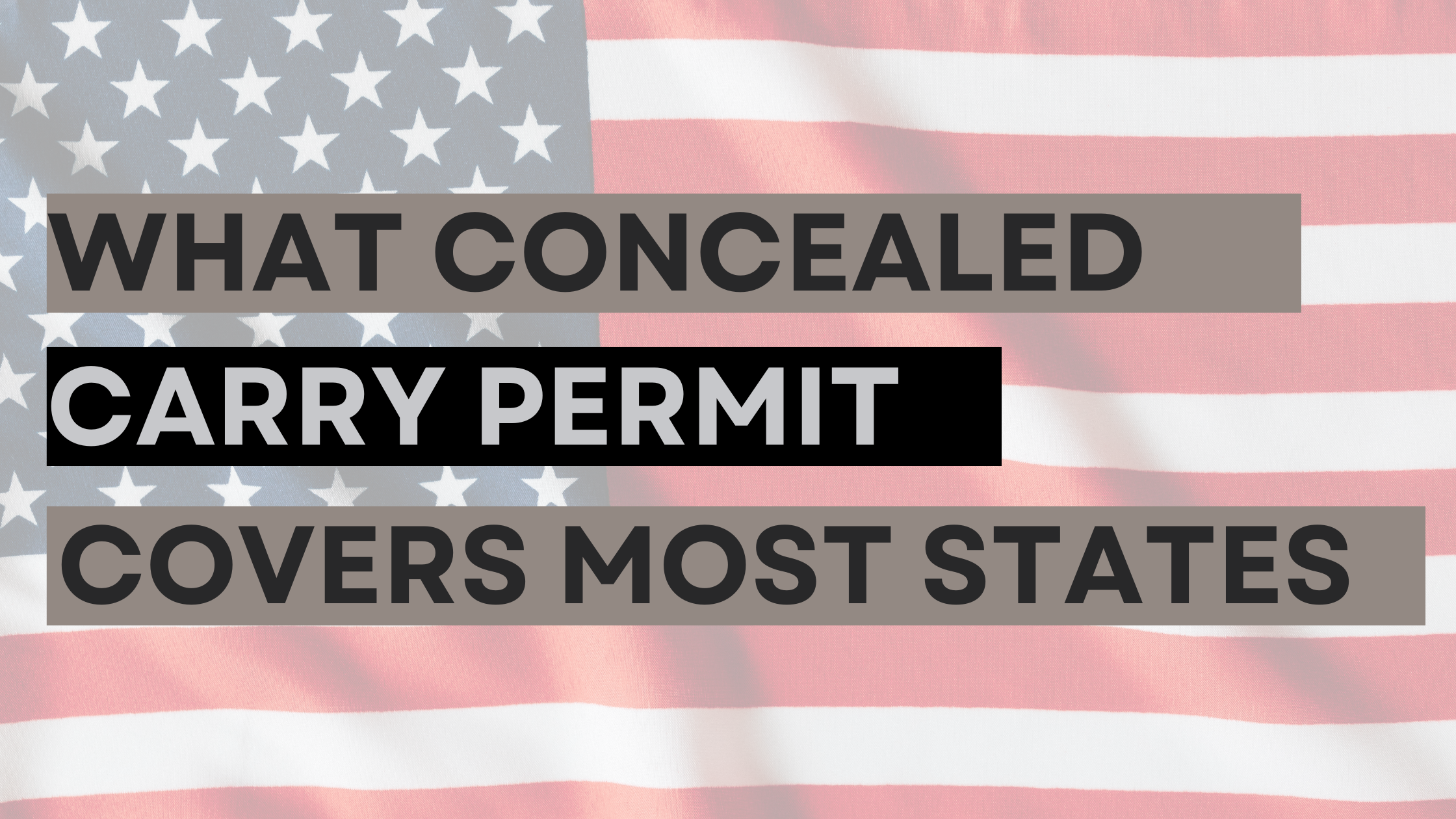 What Concealed Carry Permit Covers the Most States?