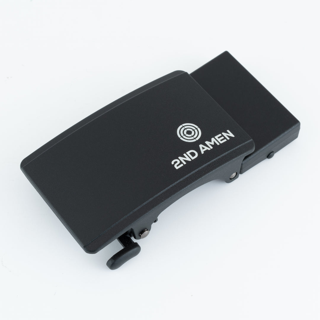 2ND AMEN Gun Belt - Ratchet Track Buckle - Logo Black