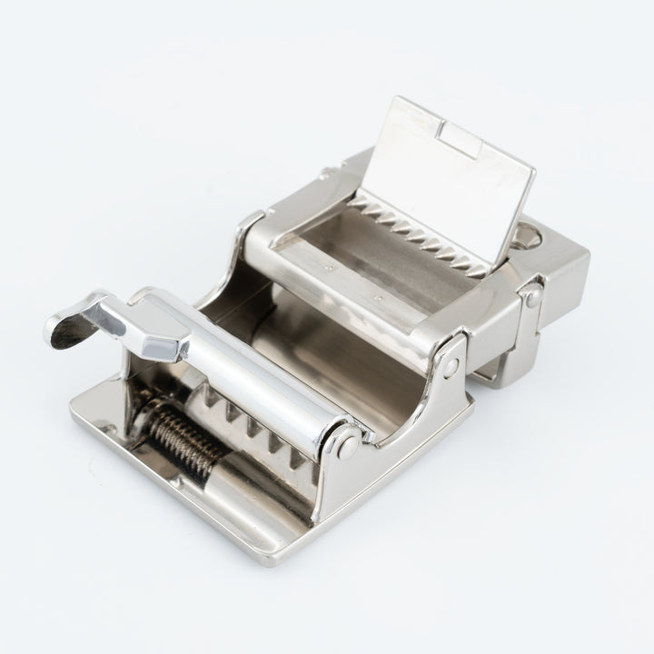 2ND AMEN Chrome Covert Clip Plain Teeth Lever Buckle