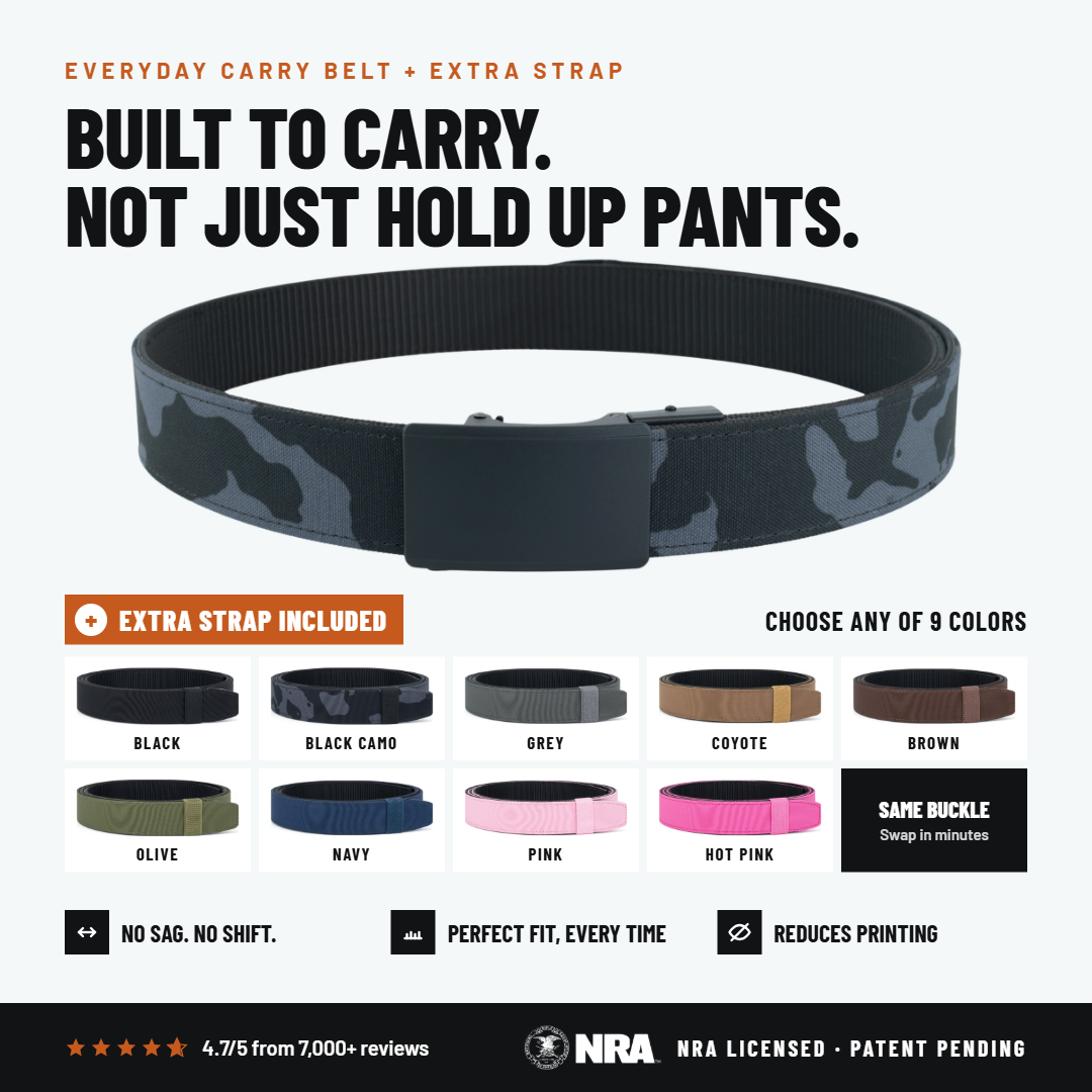 OPS 1.0 EDC Belt + Extra Strap | 1.5" Ballistic Nylon Ratchet Belt for Everyday Carry