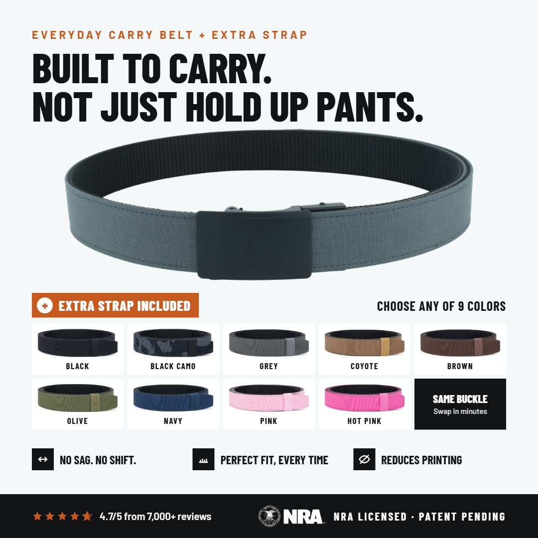 OPS 1.0 EDC Belt + Extra Strap | 1.5" Ballistic Nylon Ratchet Belt for Everyday Carry