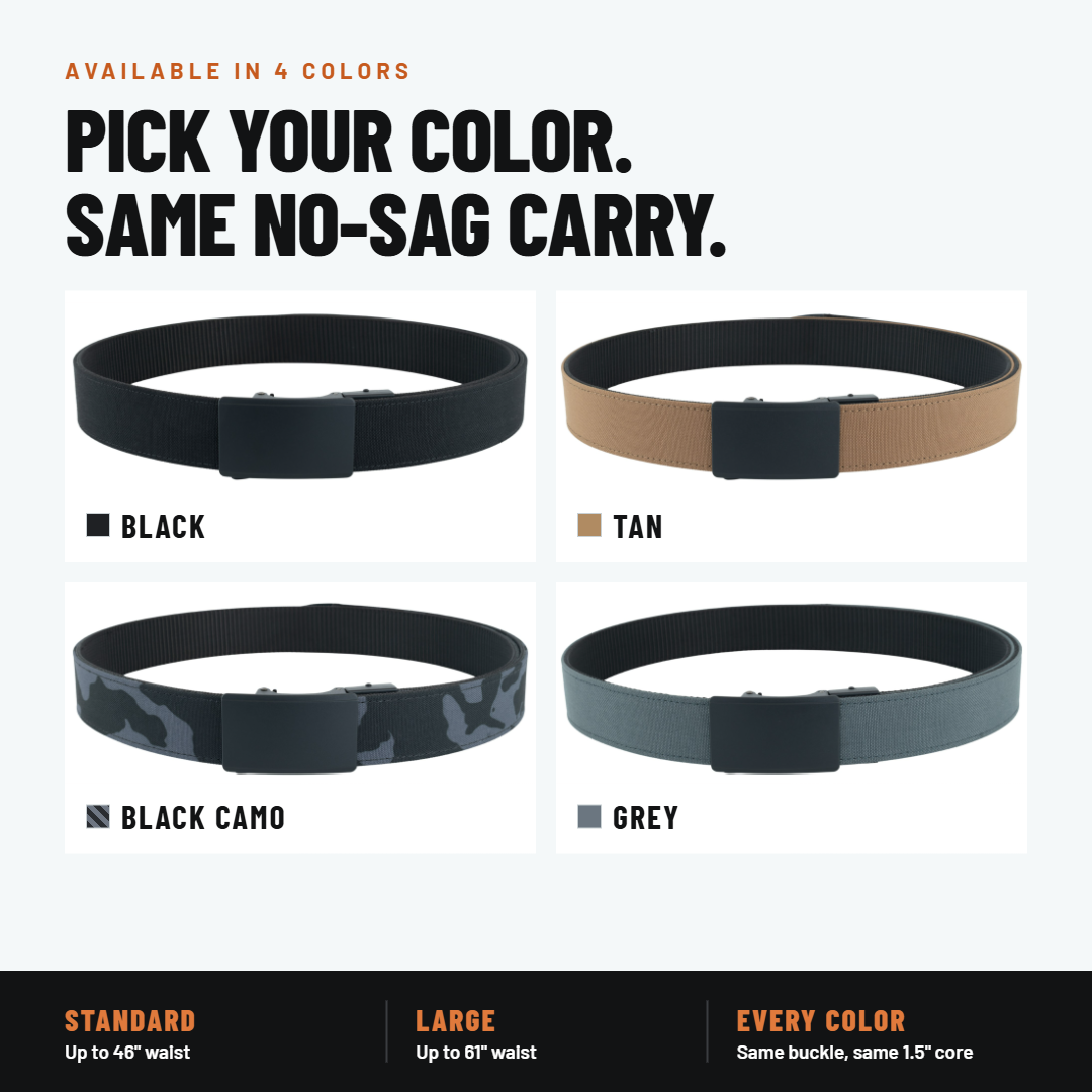 OPS 1.0 EDC Belt 1.5" Width Ballistic Nylon for Everyday Carry