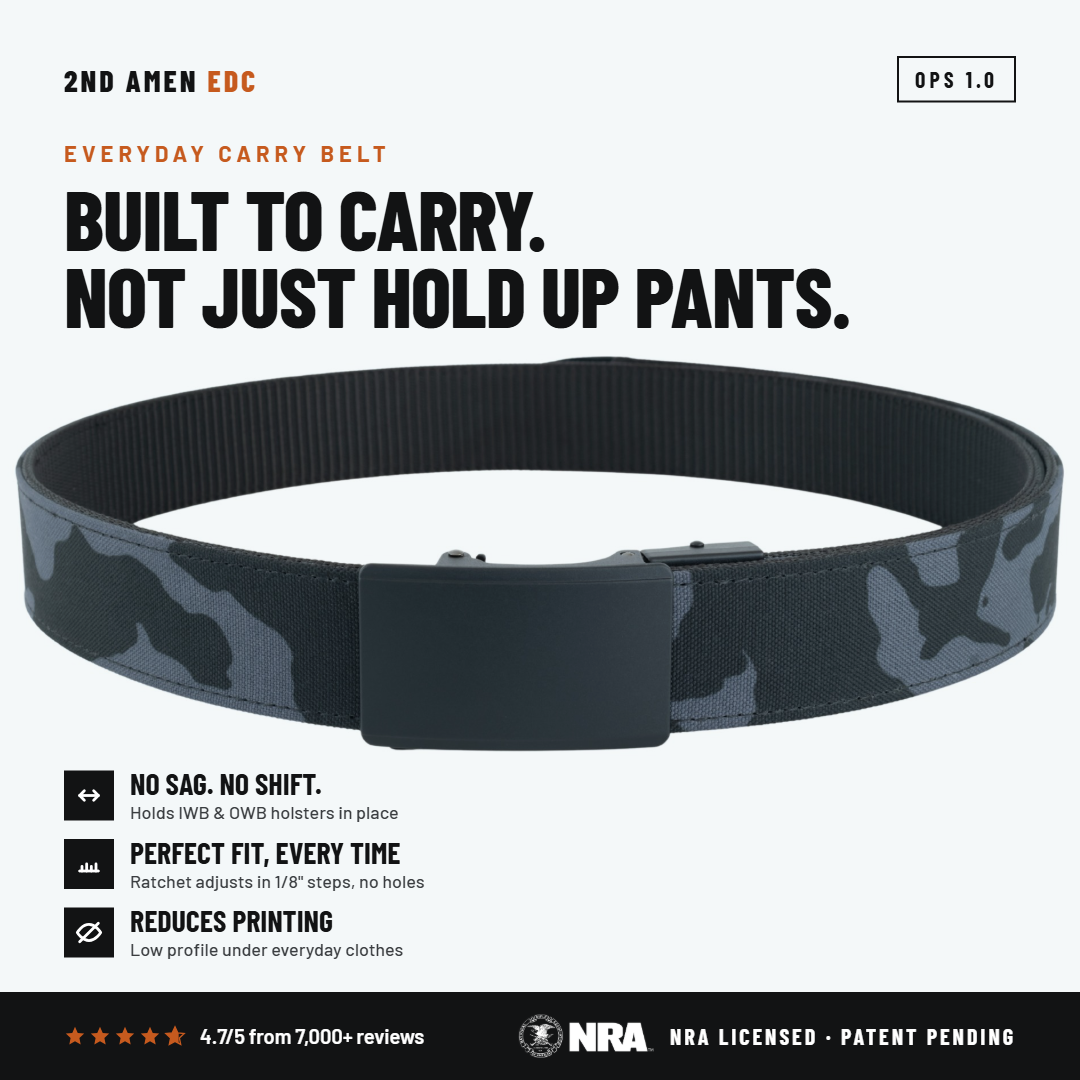 OPS 1.0 EDC Belt 1.5" Width Ballistic Nylon for Everyday Carry