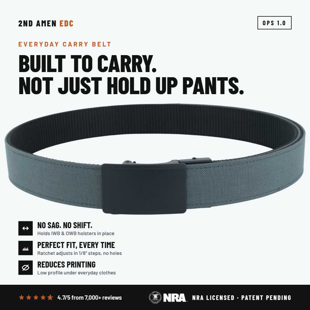 OPS 1.0 EDC Belt 1.5" Width Ballistic Nylon for Everyday Carry