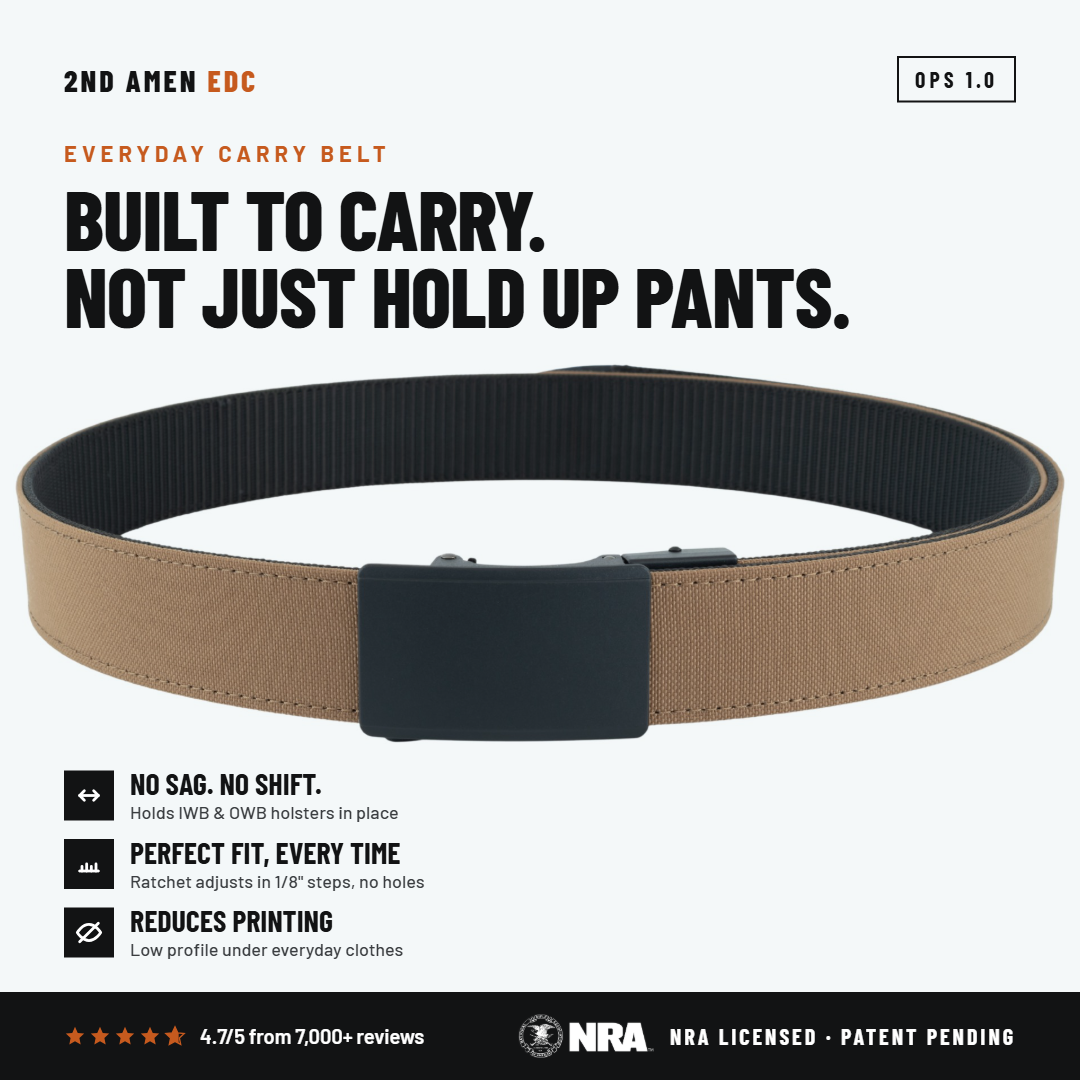 OPS 1.0 EDC Belt 1.5" Width Ballistic Nylon for Everyday Carry