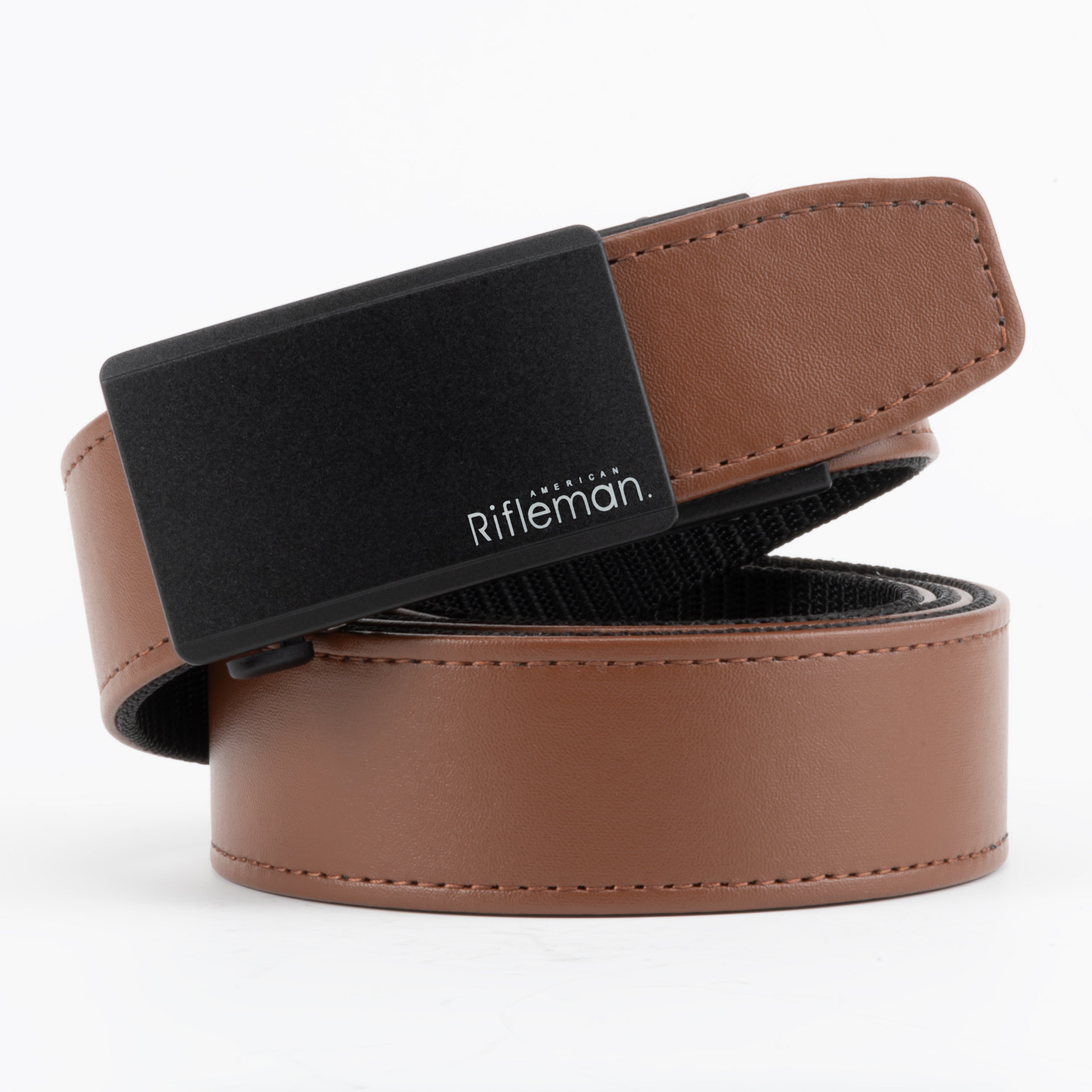 NRA American Rifleman Stealth EDC Belt - 1.5" Width Leather & Ballistic Nylon Hybrid for Everyday Carry (Copy)