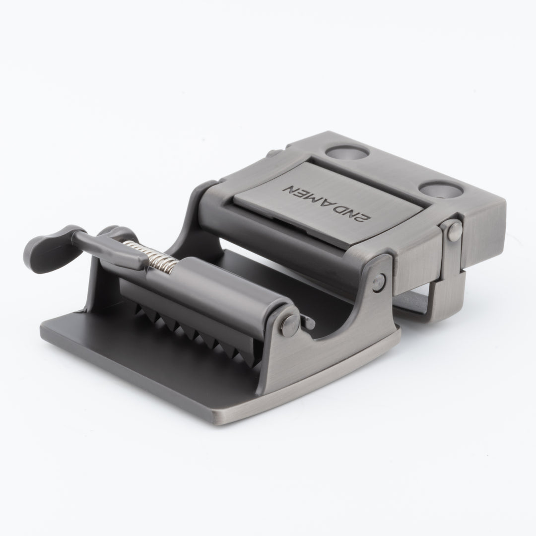 CovertClip 1.5" Teeth Lever Belt Buckle - Stainless Steel Finish