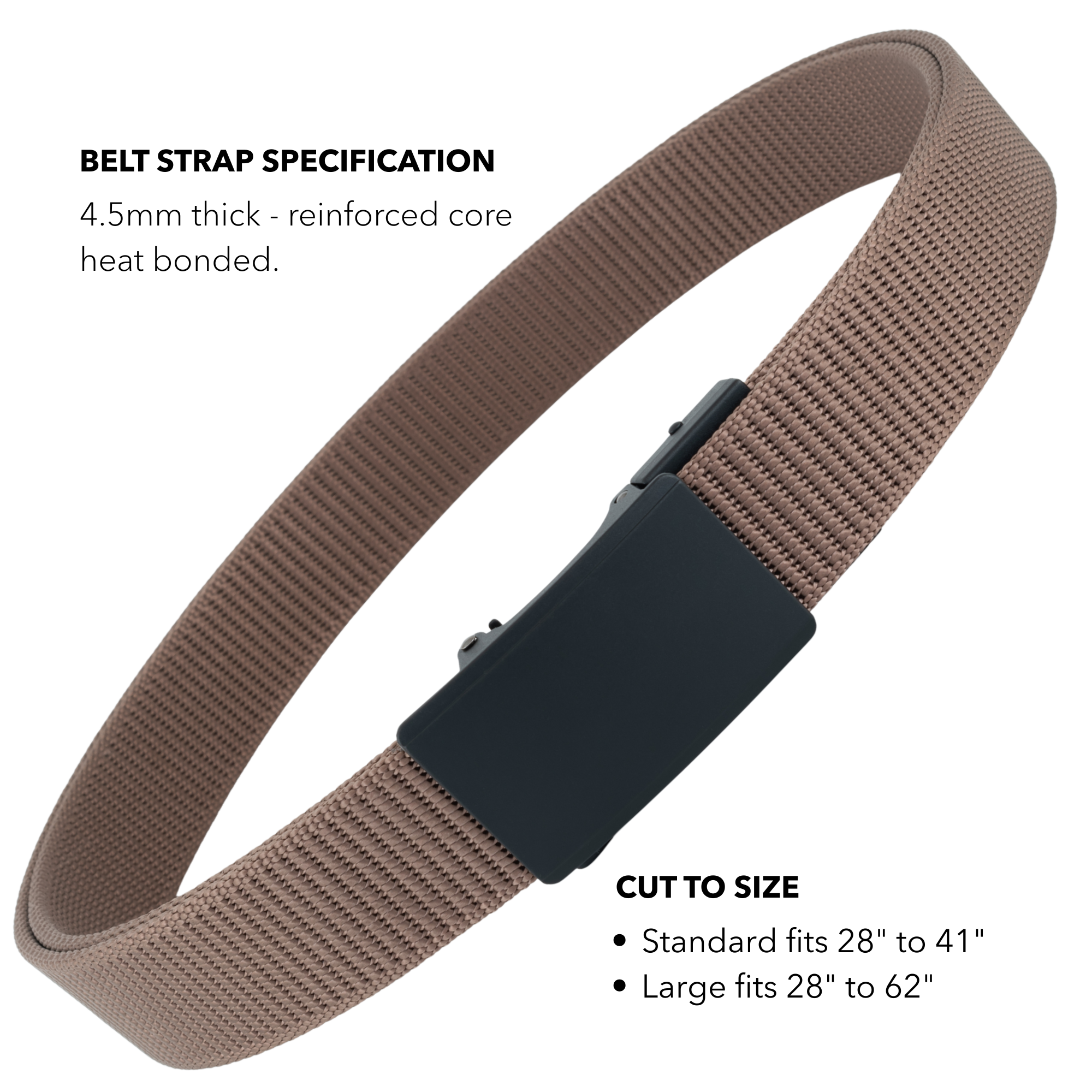 Force 1.0 EDC Belt 1.5" Width Ballistic Nylon for Everyday Carry