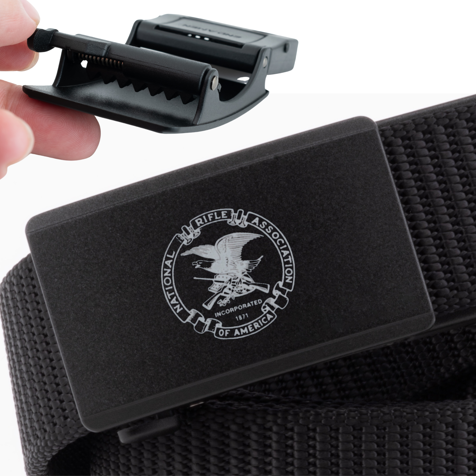 NRA Classis Logo Teeth Lever Buckle 1.5" Wide