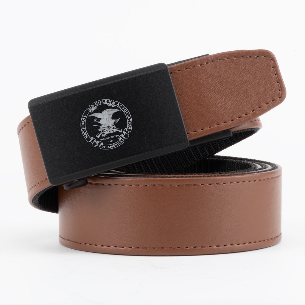 NRA Classic Stealth EDC Belt Width Leather Ballistic Nylon Hy