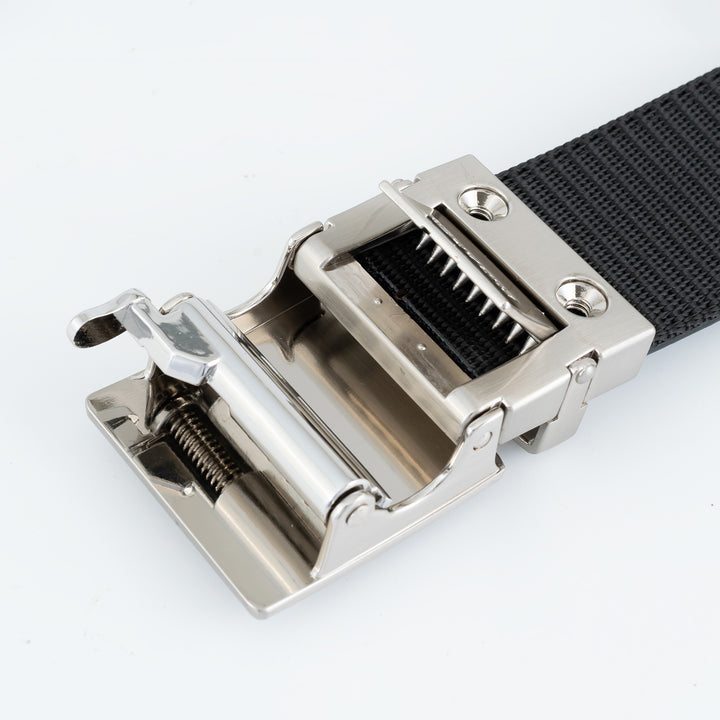 2ND AMEN Chrome Covert Clip Plain Teeth Lever Buckle