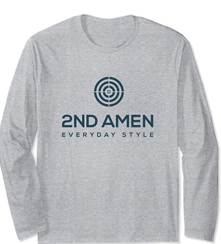 2ND Amen Long Sleeve T Shirt, Men's Premium Fitted Long Sleeve Crew, Heather Gray Shirts & Tops 2ND AMEN Small 