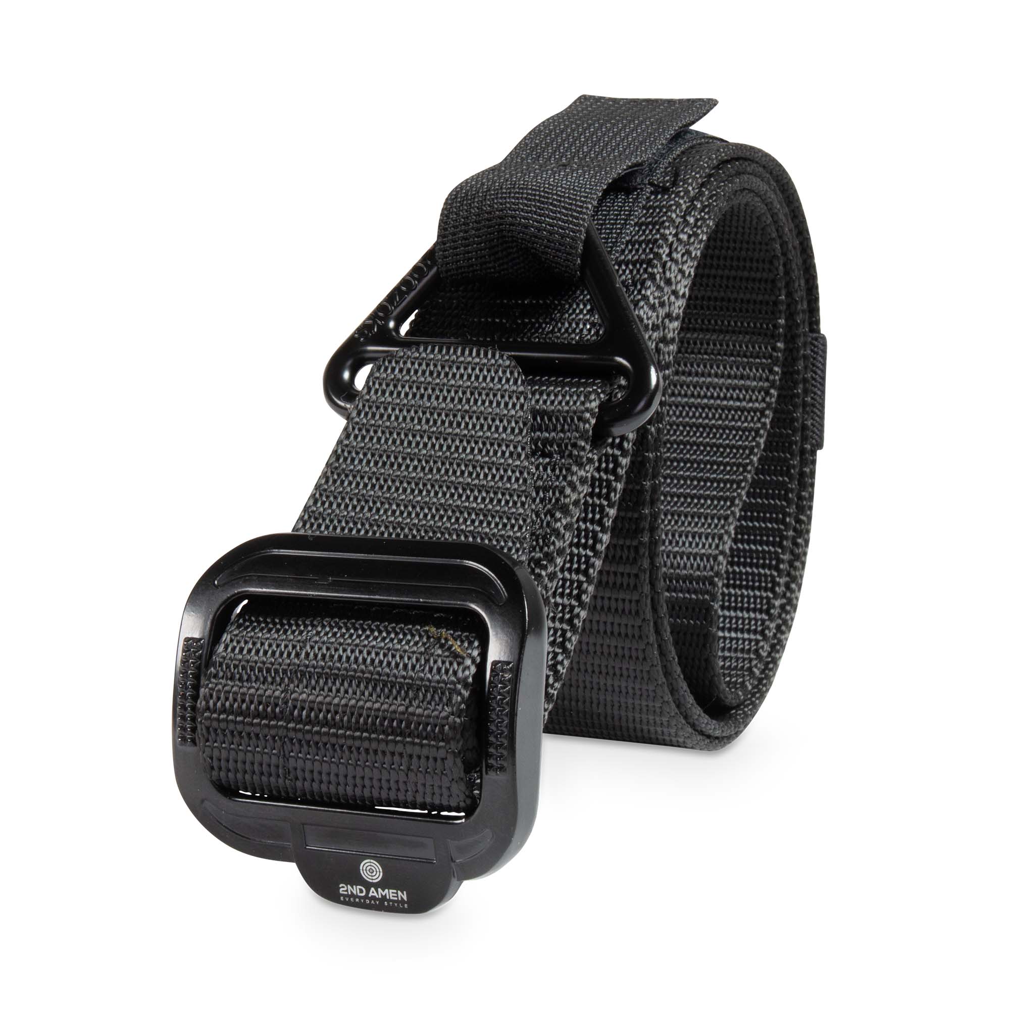 2ND Amen Men's Tactical 1.5 Inch Convertible TDU Rigger with Black Nylon webbing belt & Adjustable Metal Buckle Belts 2ND AMEN 