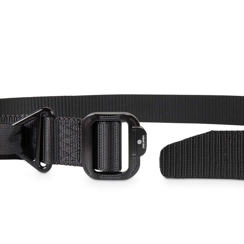 2ND Amen Men's Tactical 1.5 Inch Convertible TDU Rigger with Black Nylon webbing belt & Adjustable Metal Buckle Belts 2ND AMEN 