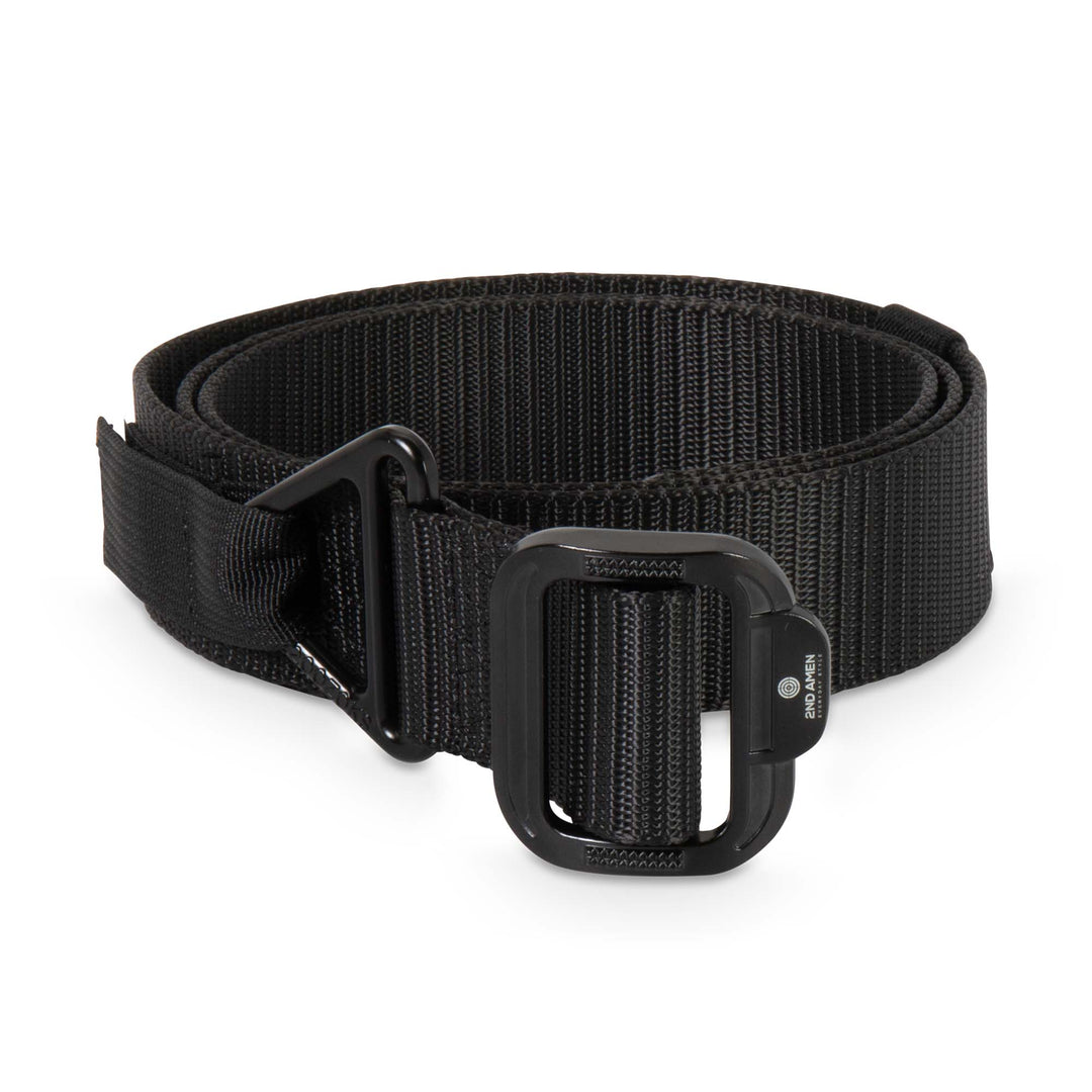 2ND Amen Men's Tactical 1.5 Inch Convertible TDU Rigger with Black Nylon webbing belt & Adjustable Metal Buckle Belts 2ND AMEN Small 