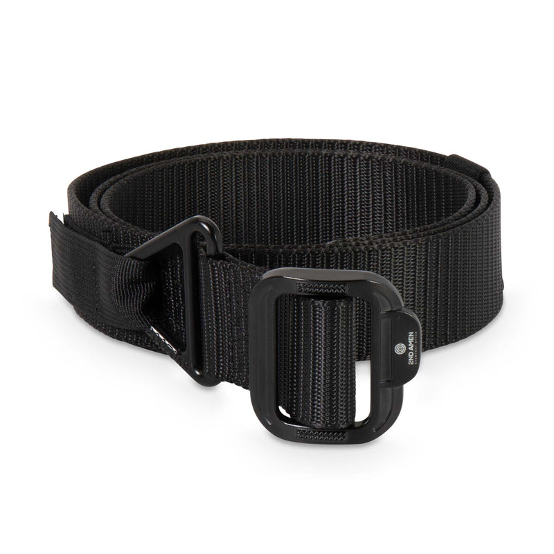 2ND Amen Men's Tactical 1.5 Inch Convertible TDU Rigger with Black Nylon webbing belt & Adjustable Metal Buckle Belts 2ND AMEN Small 